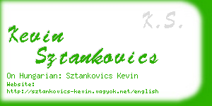 kevin sztankovics business card